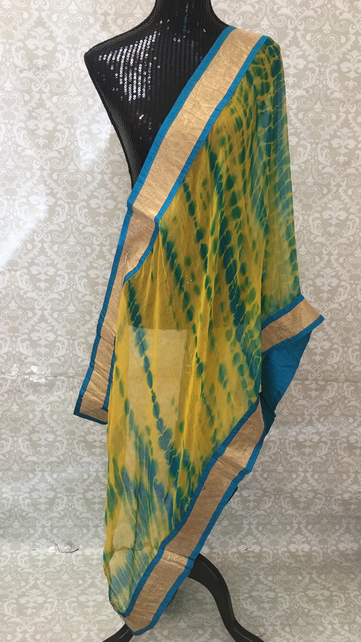 Shibori Print Chiffon Dupatta - Sarang