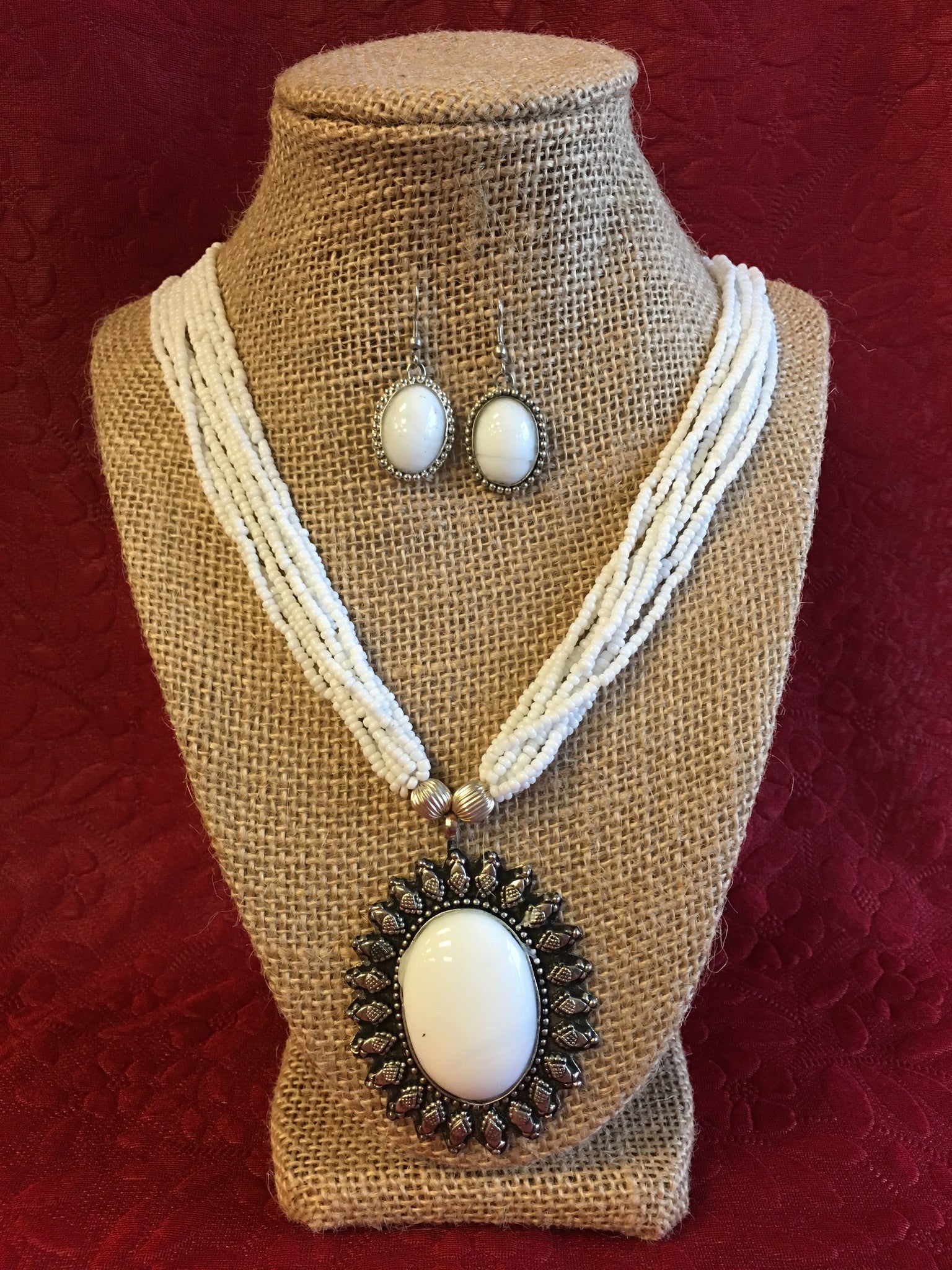 Beaded Long Necklace Set - 2