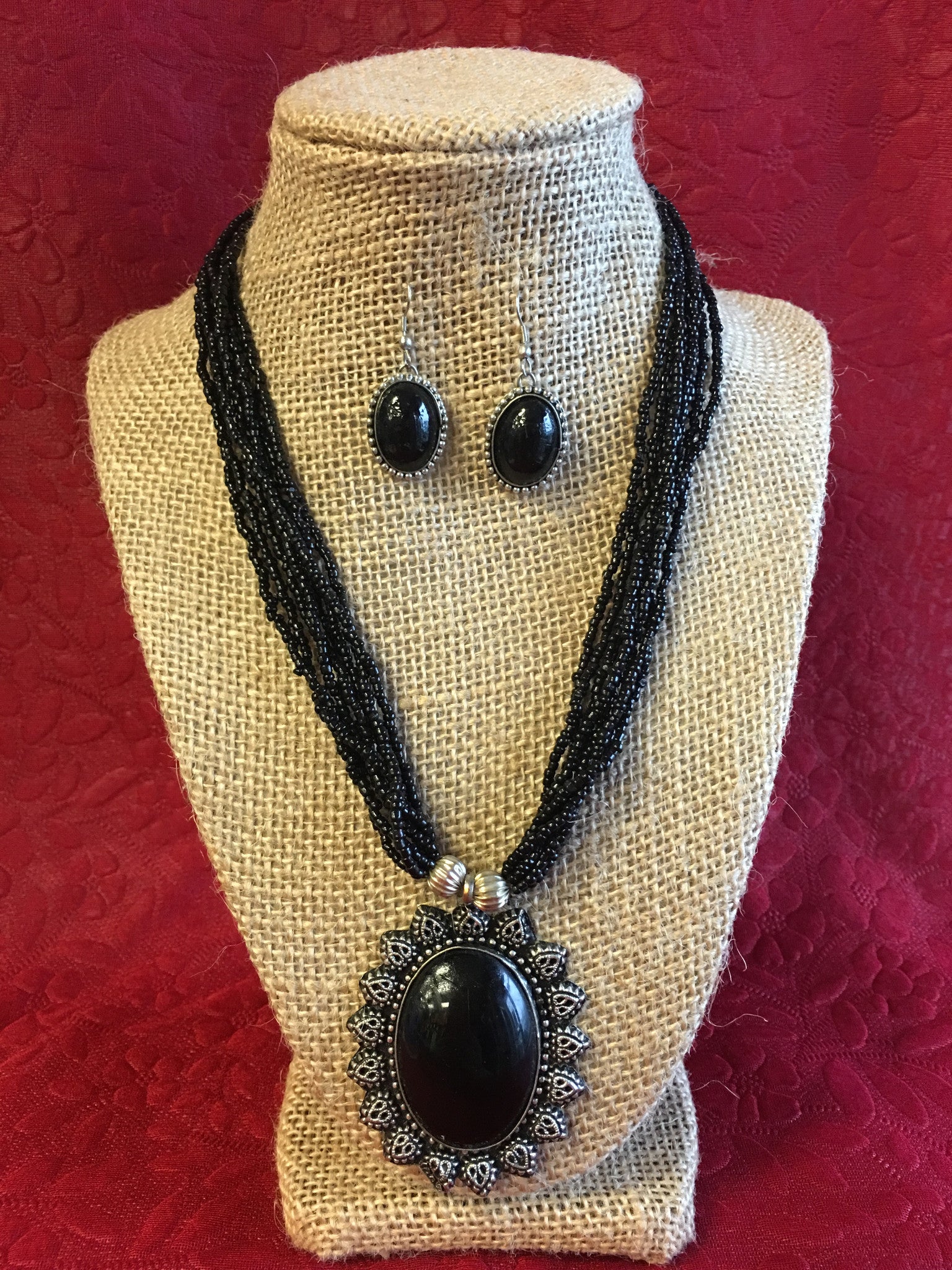 Beaded Long Necklace Set - 6