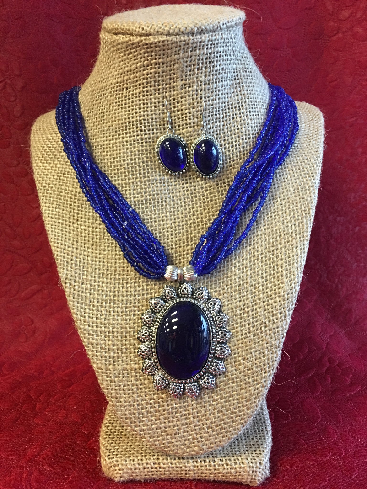 Beaded Long Necklace Set - 5