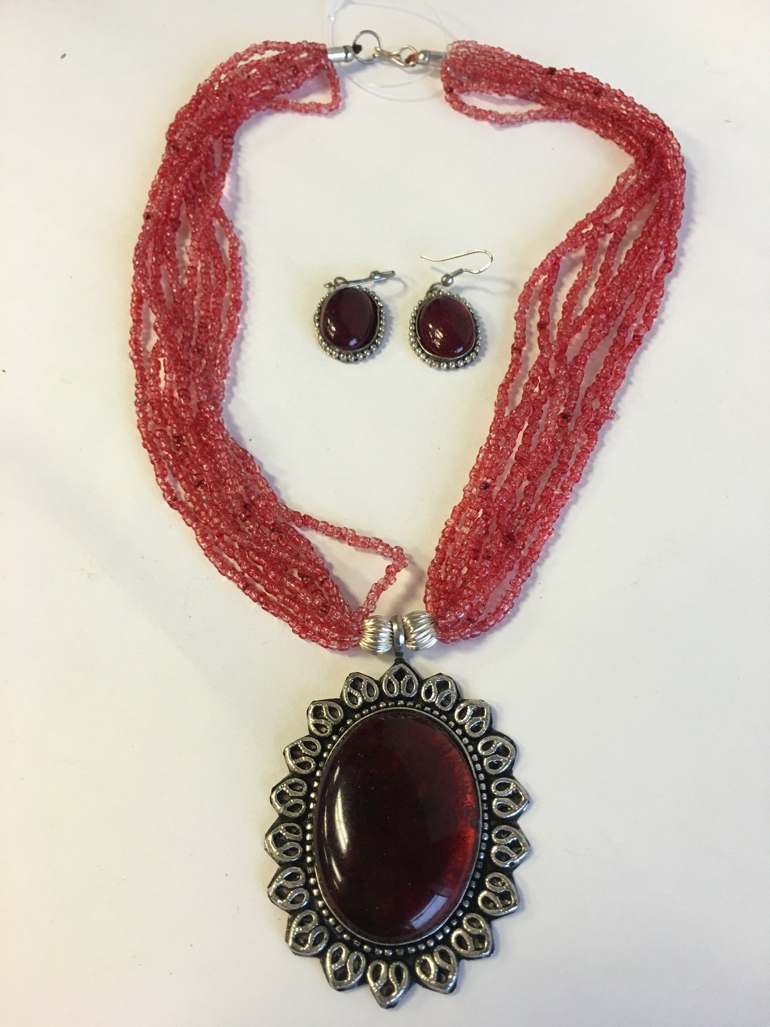 Beaded Long Necklace Set - 18