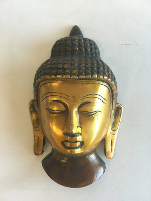 Antique Brass Buddha Wall Hanging