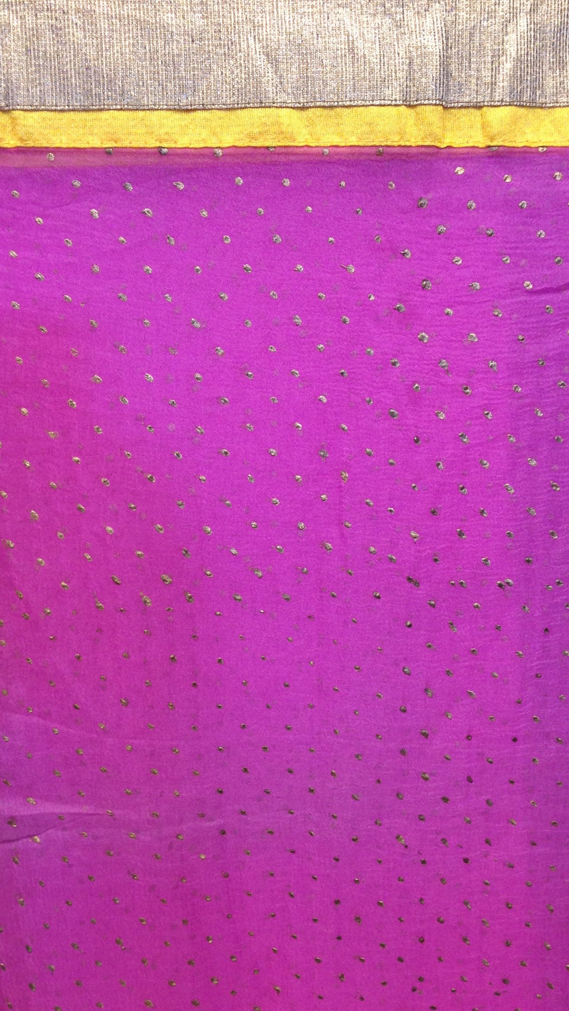 Chiffon Polka Dots Dupatta - Purple - 3