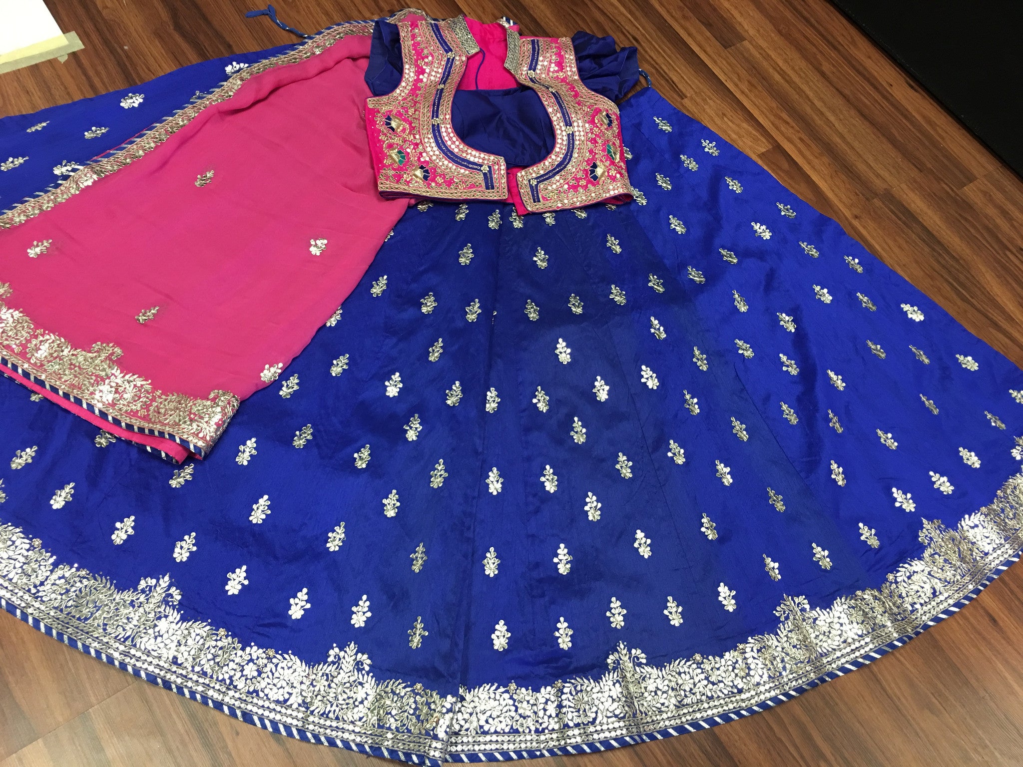 Bridal Silk Lehengha- Blue Pink - 6