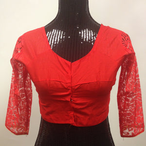 Net Blouse - Red - 1