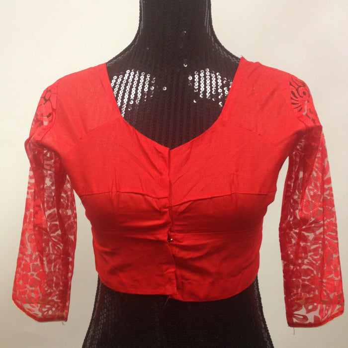 Net Blouse - Red