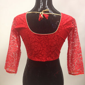Net Blouse - Red - 2