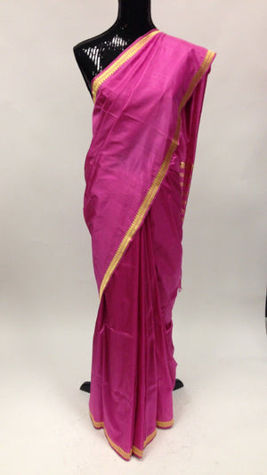 Banarasi Silk Saree - Pink - 1