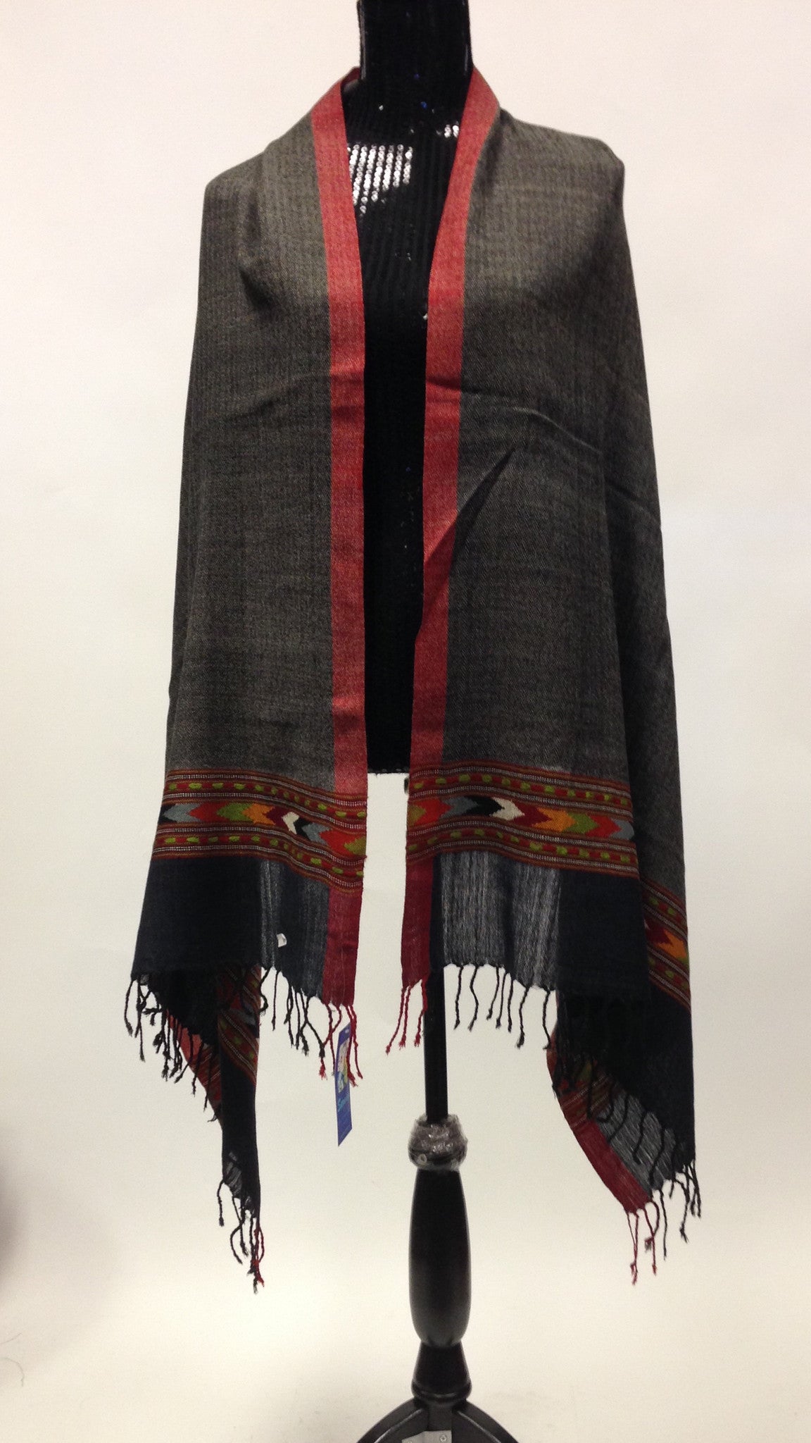 Himachal Shawl/Stole - Dark Grey - Sarang
