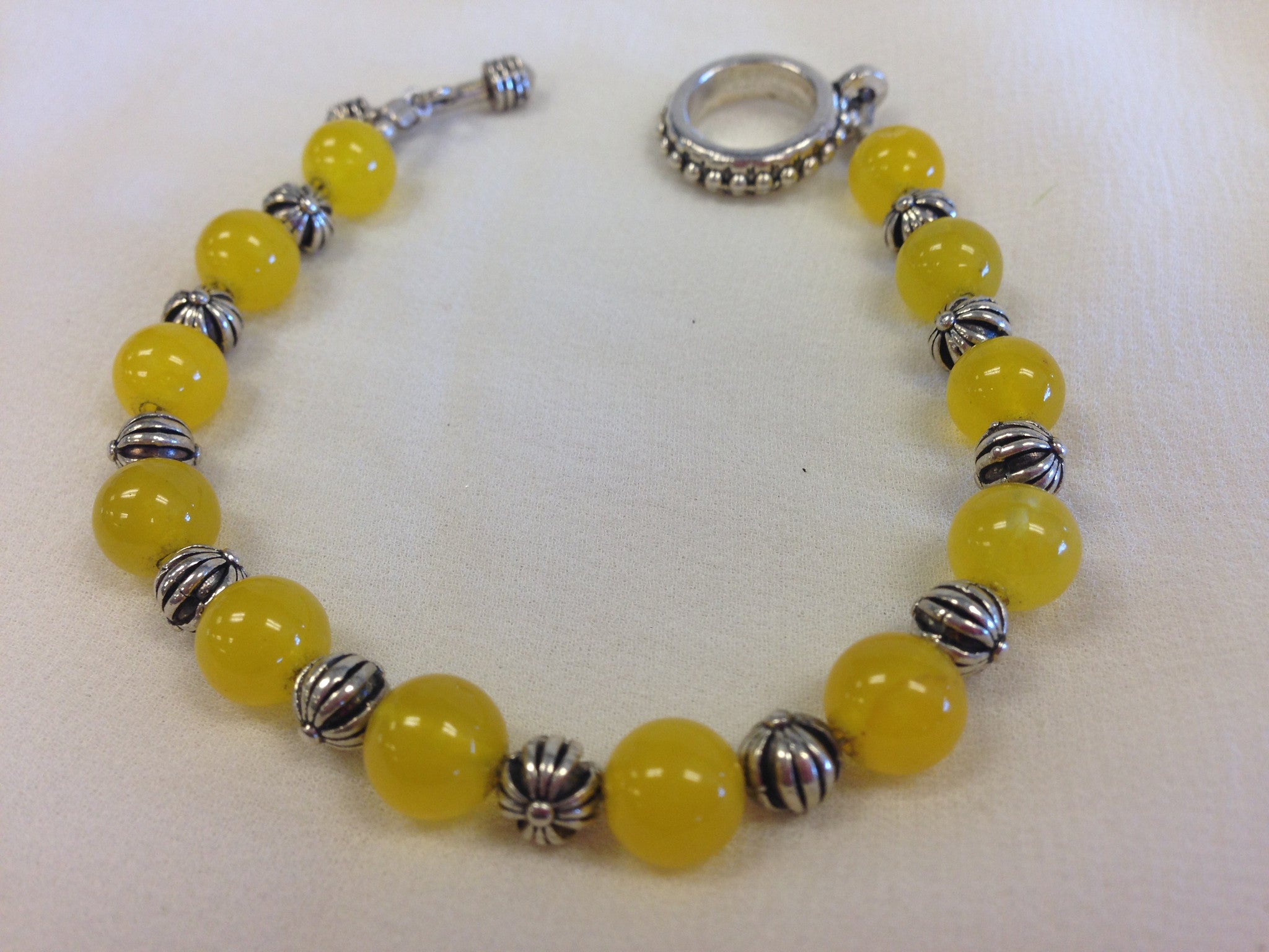 Antique Oxidized Tie Bracelet - Yellow - Sarang