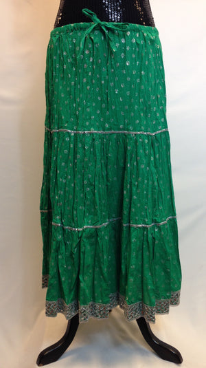 Girls Rajasthani Skirt - Green - 2