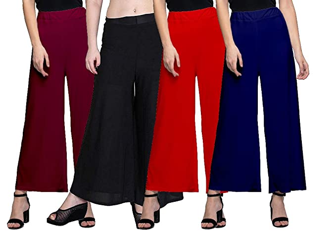 Women's Stretchy Casual Wear Malai Lycra Pant Palazzo