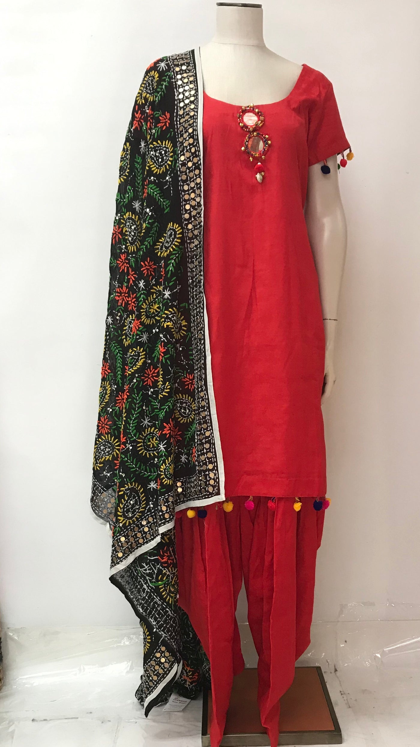 Phulkari Suit With Kantha Handwork – Just Phulkari
