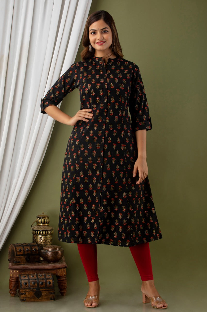 Cotton Print Kurti, Long kurti , casual wear, Comfort wear