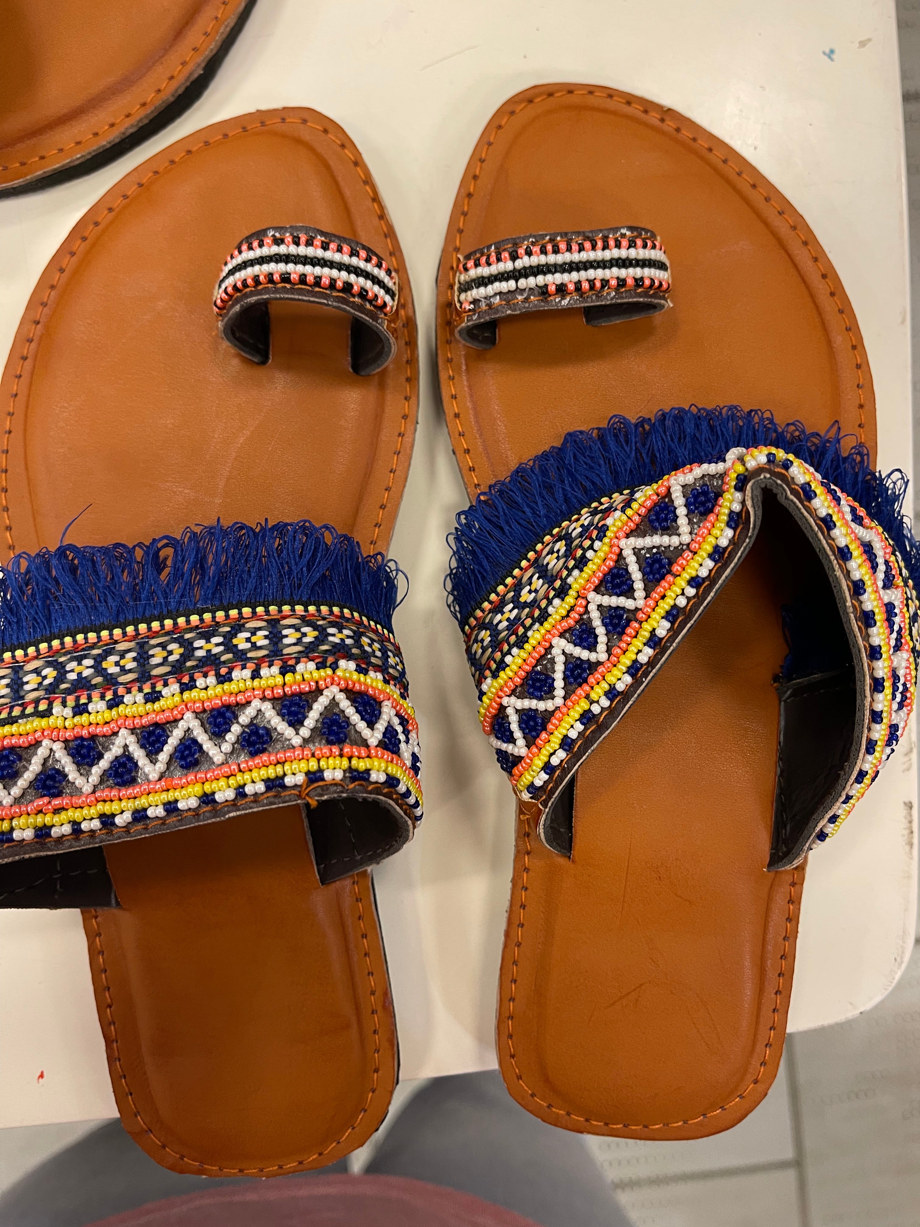 Hand beaded sandals/ Chappals