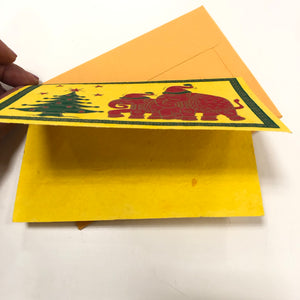 Santa Elephant Blank Note Cards