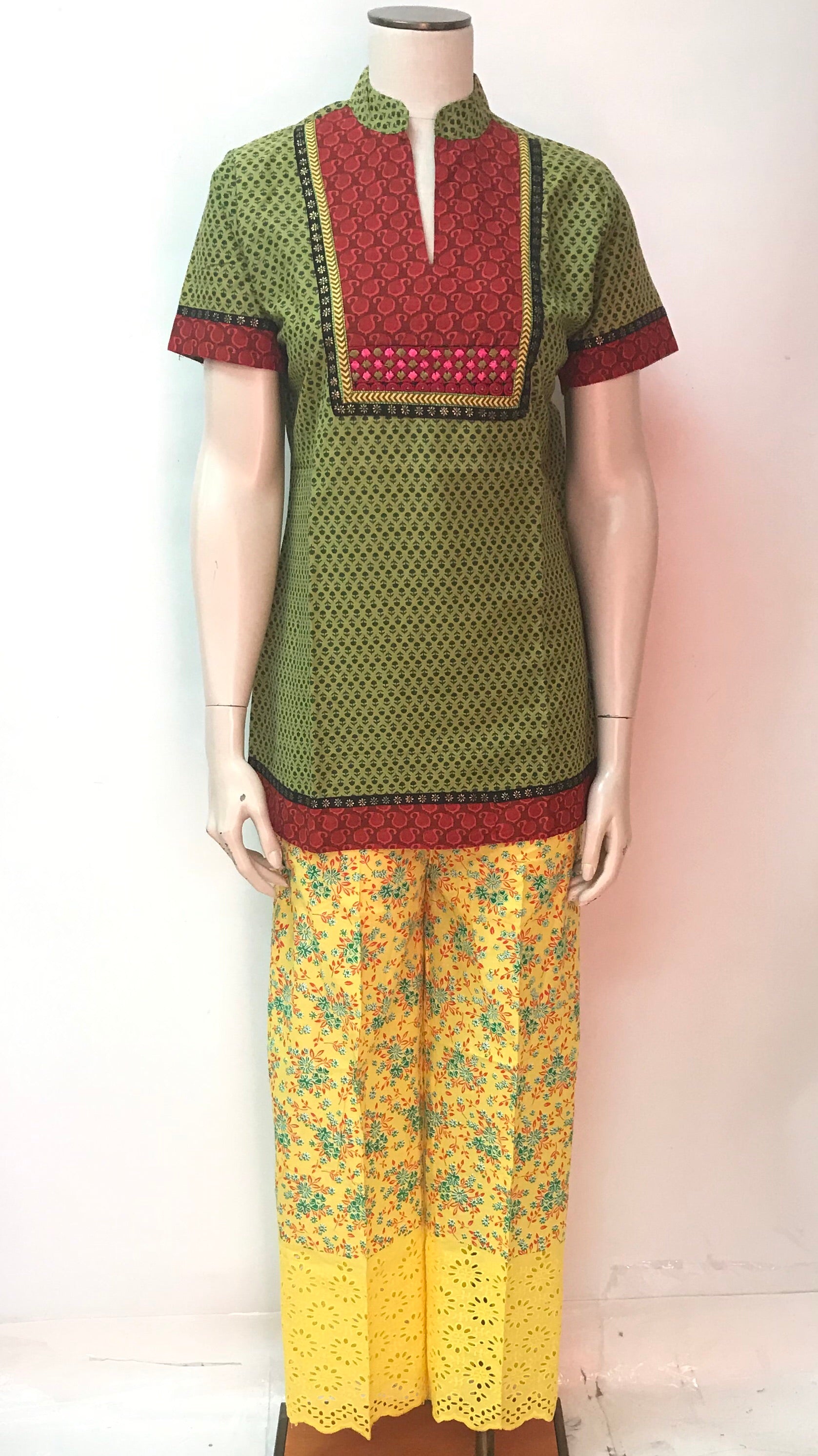 Cotton Printed Chikankari Palazzo