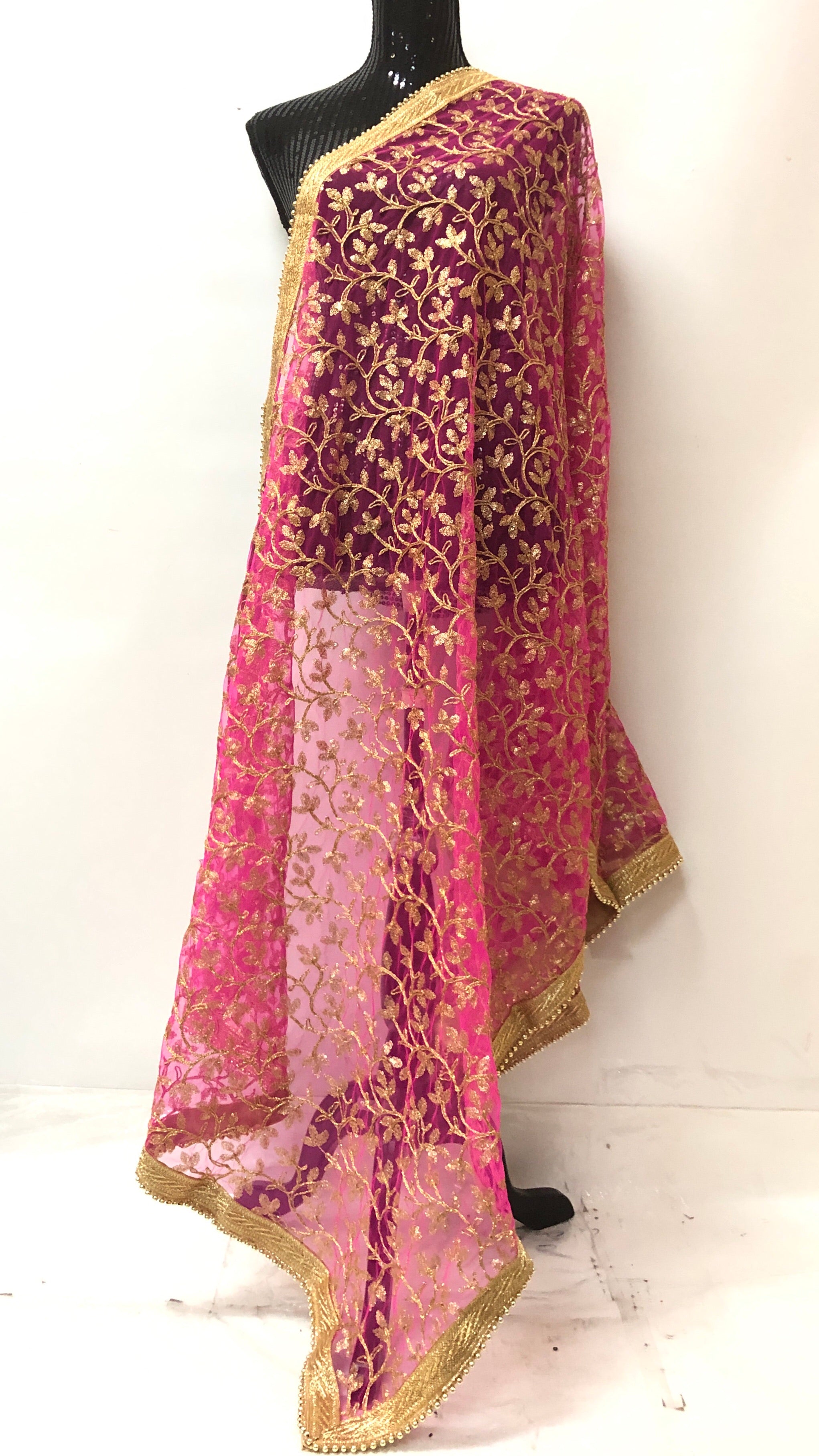 FULL ZARI WORK DUPATTA-( Colors Available)