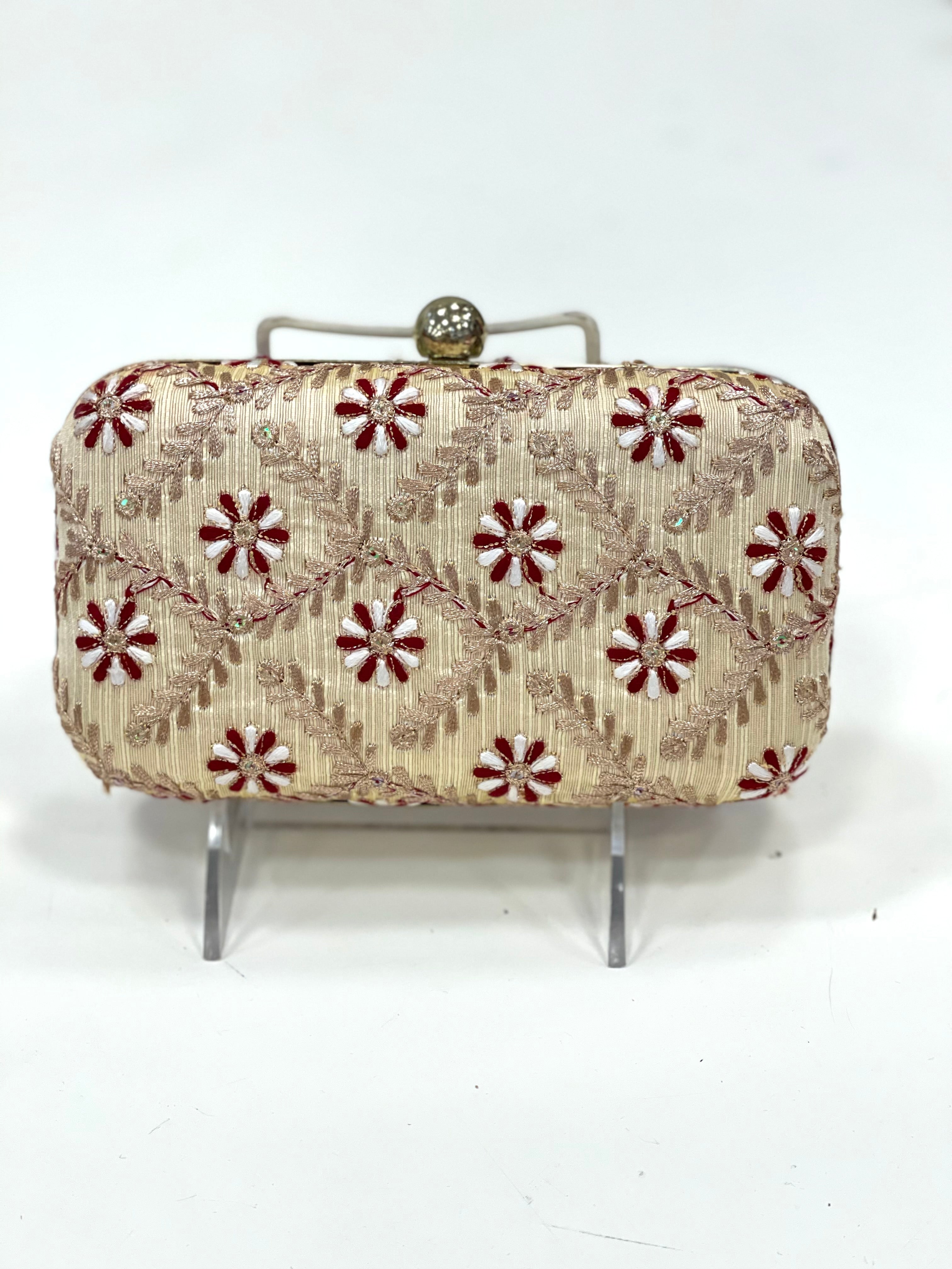 Silk Embroidered Clutch Bag