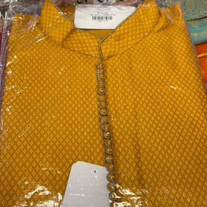 Yellow Silk Kurta Pajama set