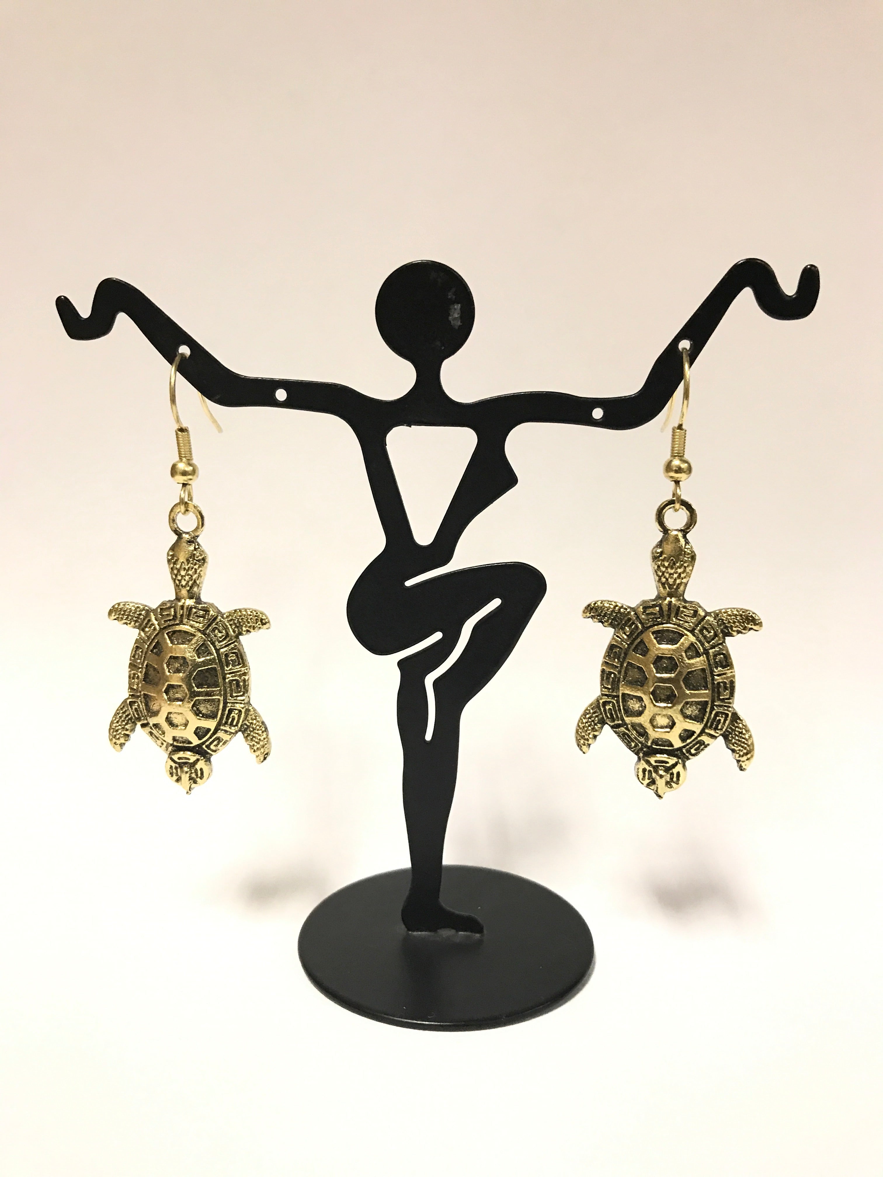 Oxidized symbolic earring