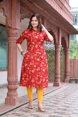 Cotton Print Kurti, Long kurti , casual wear, Comfort wear