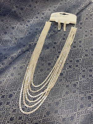 White Stone layered Necklace