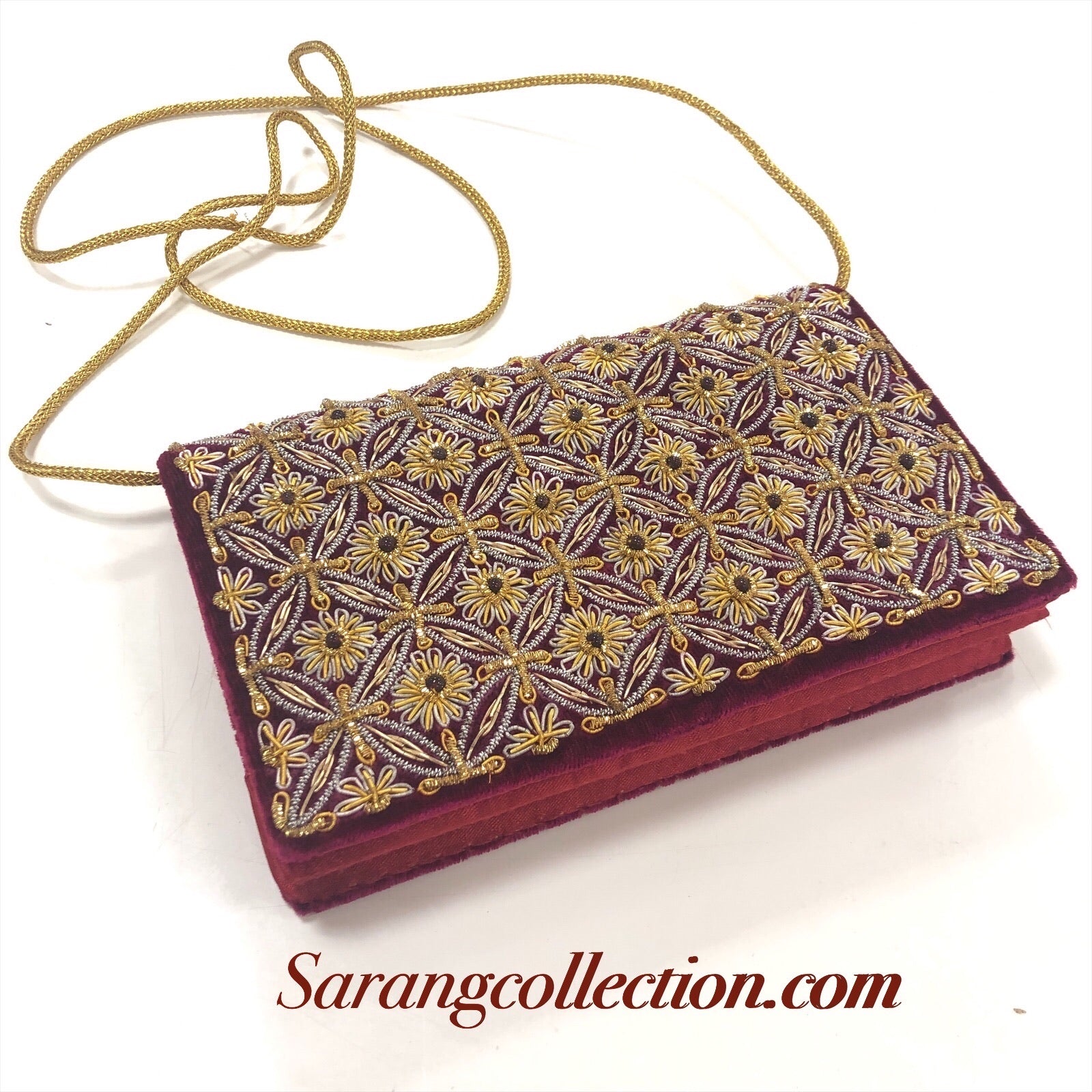 ZARDOZI work velvet Clutch