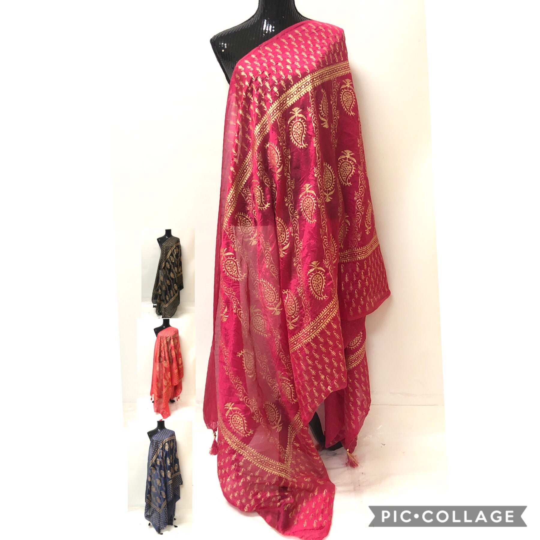 Silk Khadi Print Dupatta