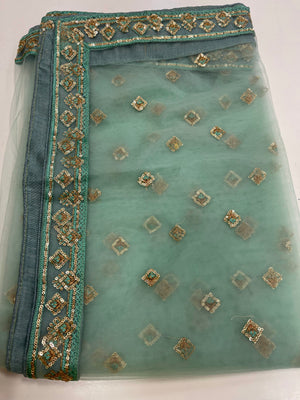 Net Dupatta With sequins Embroidery
