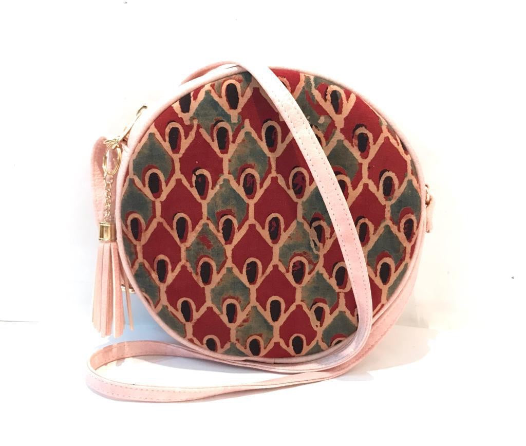 Round Kalamkari Shoulder Bag