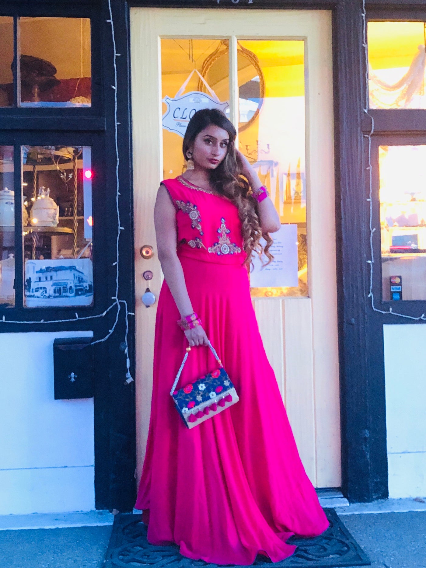 Ruby Floral Organza Maxi Dress – Prim Lane