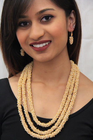 Traditional Indian Style Chandani Pearl Necklace - Sarang