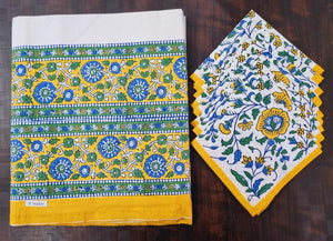 Cotton Table cover and Napkin set