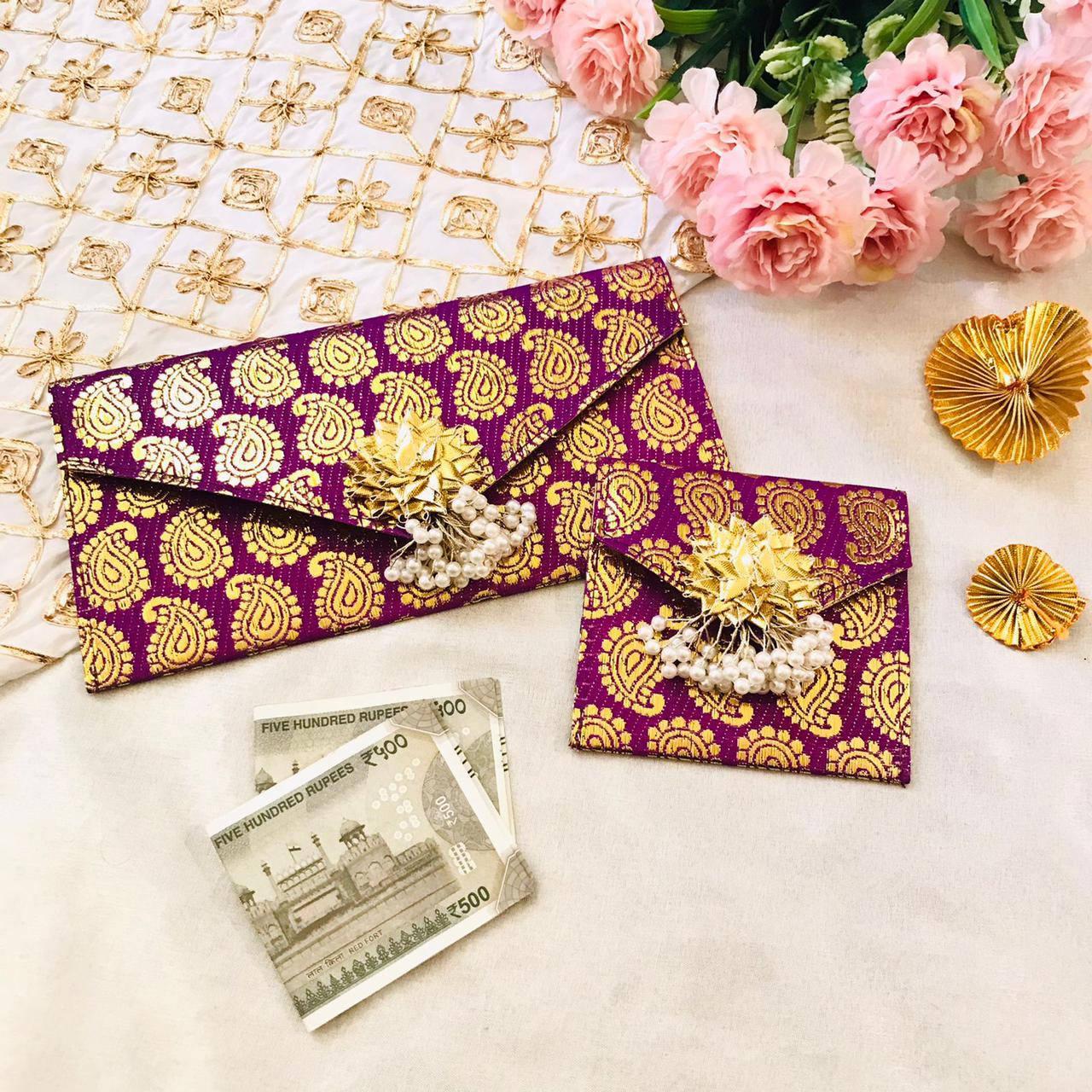 Silk cash Envelopes/ wallet – Sarang