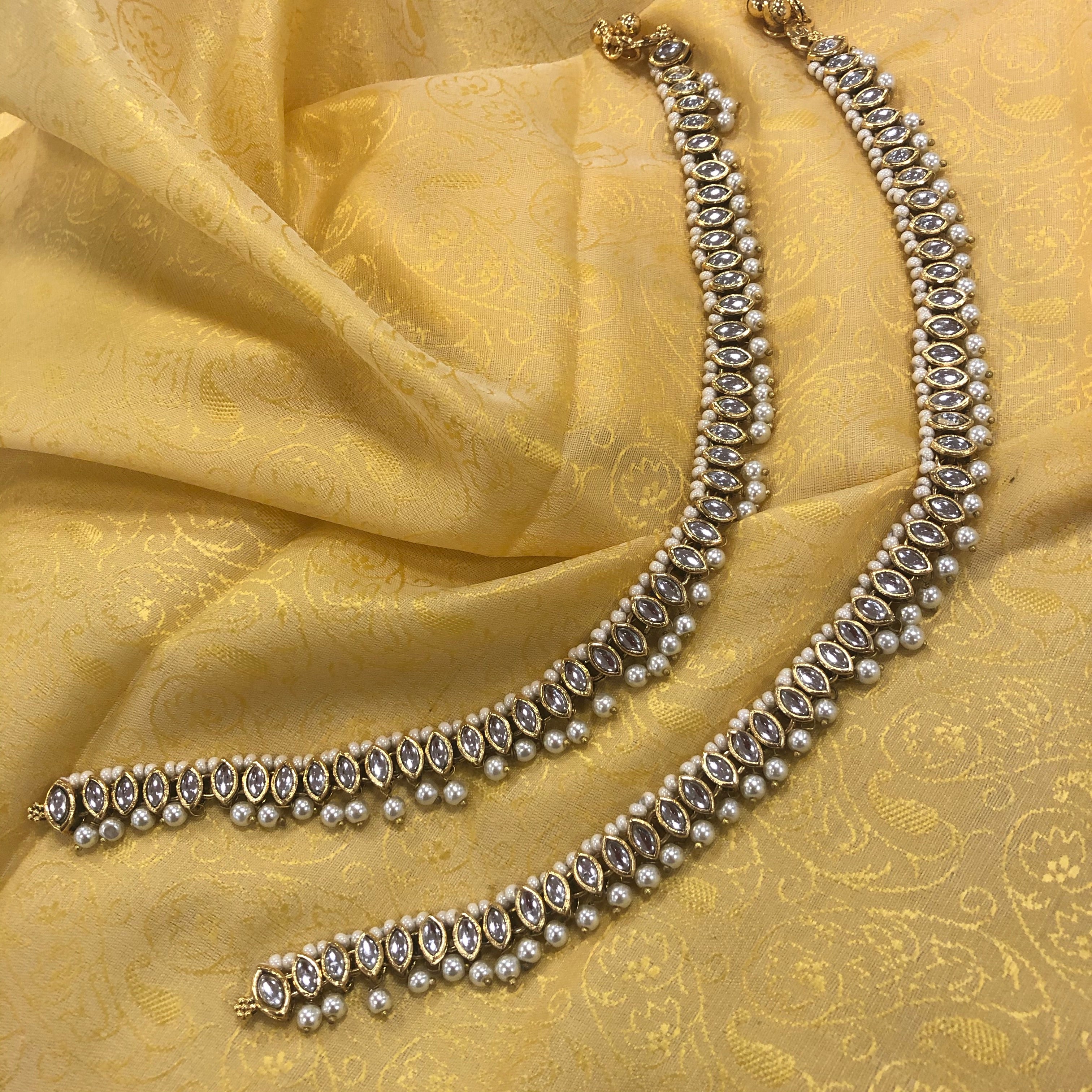 Kundan work Anklets