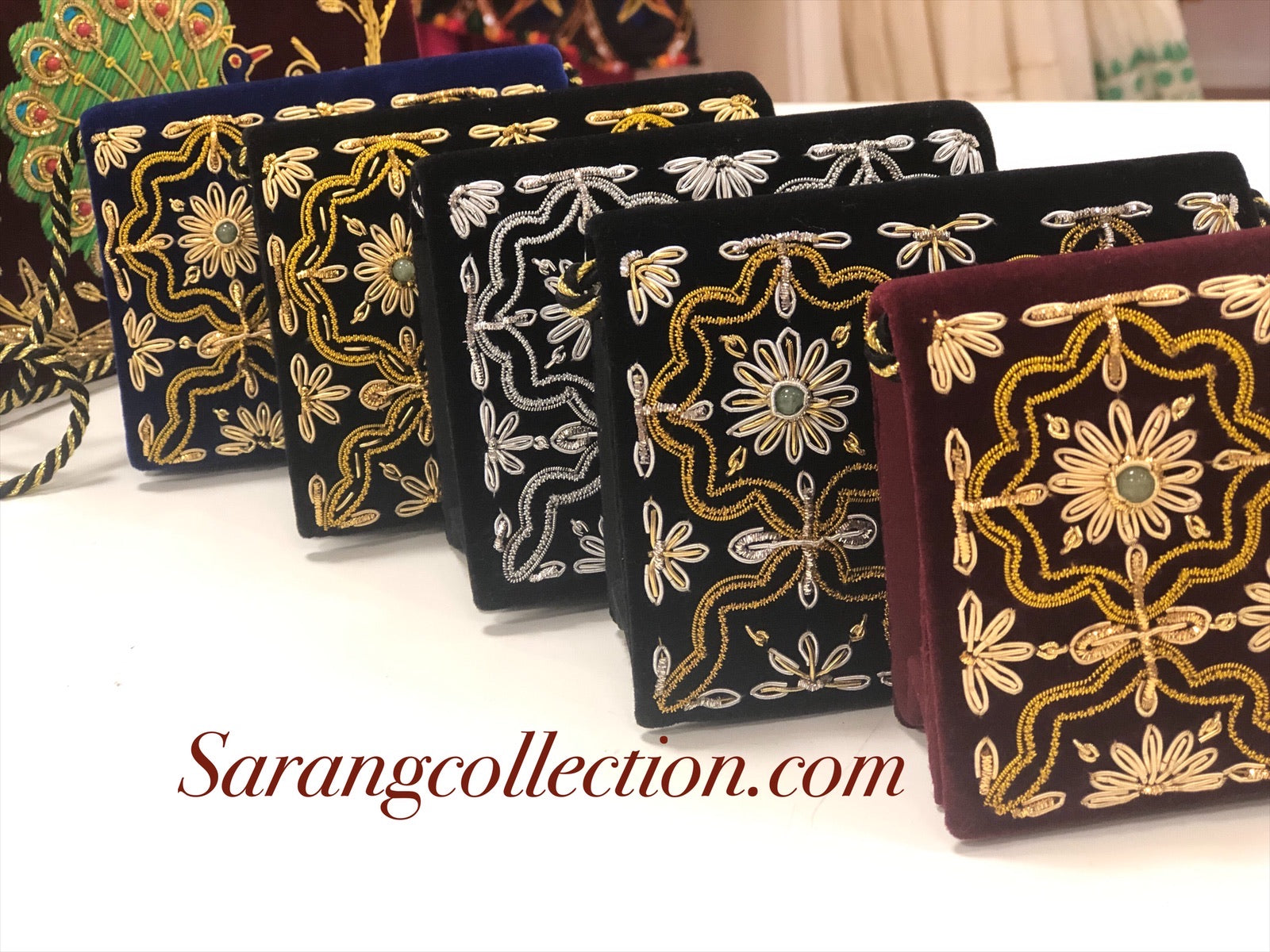 ZARDOZI work velvet Clutches