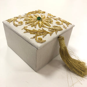 ZARDOZI work velvet Jewelry Box