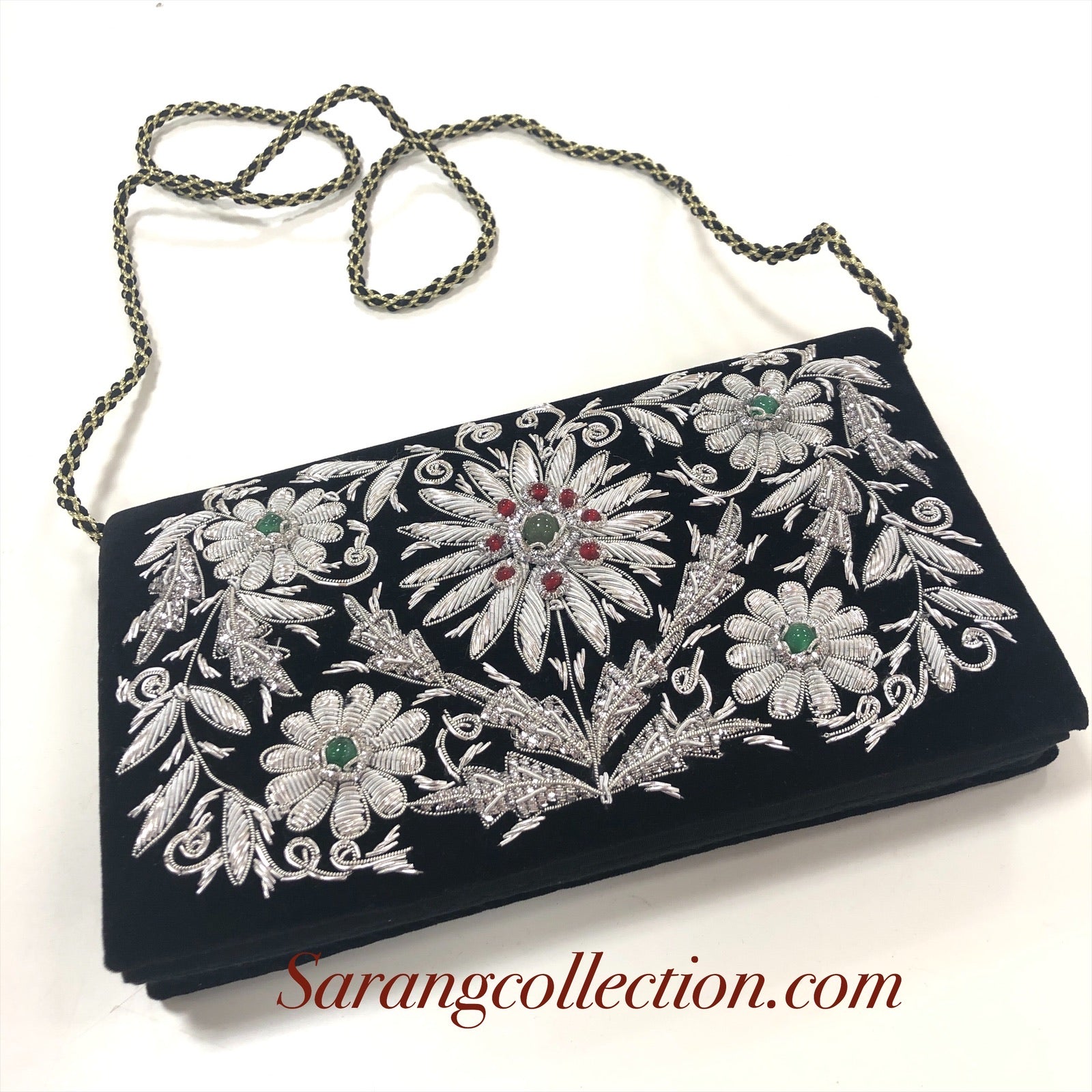 ZARDOZI work velvet Clutch