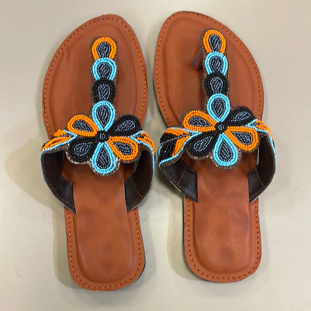 Hand beaded sandals