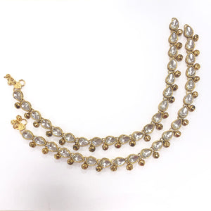 Gold Tone /Plated Anklet / Payal With Big Stones