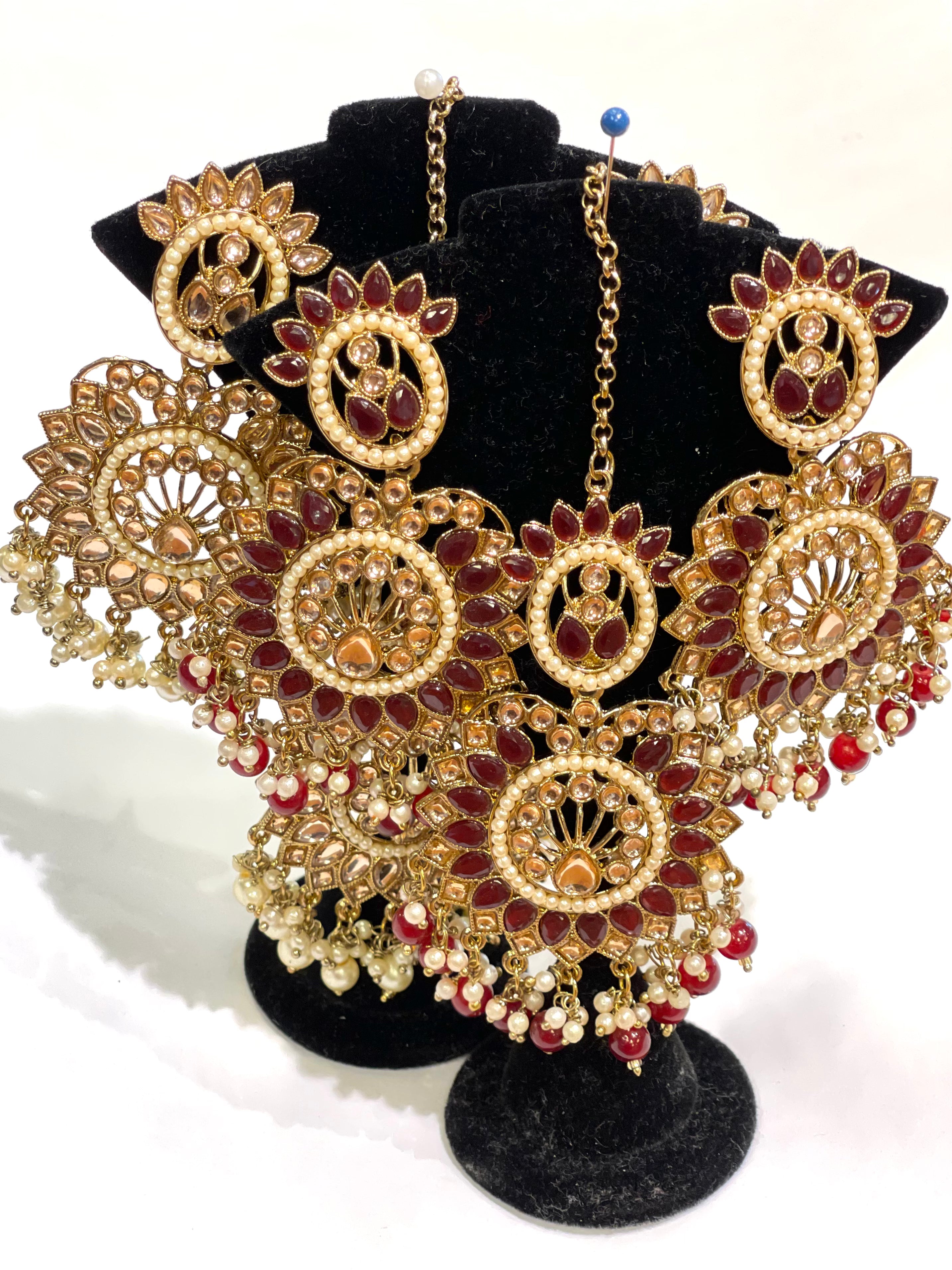 Kundan Earring and Tikka Sets