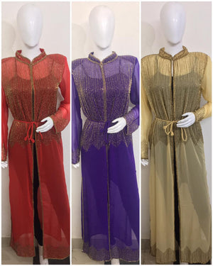 Beaded Long Drape/Jacket /Cape