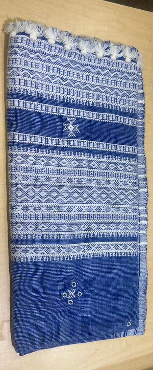Gujarati Hand woven and Hand Embroidered Shawl