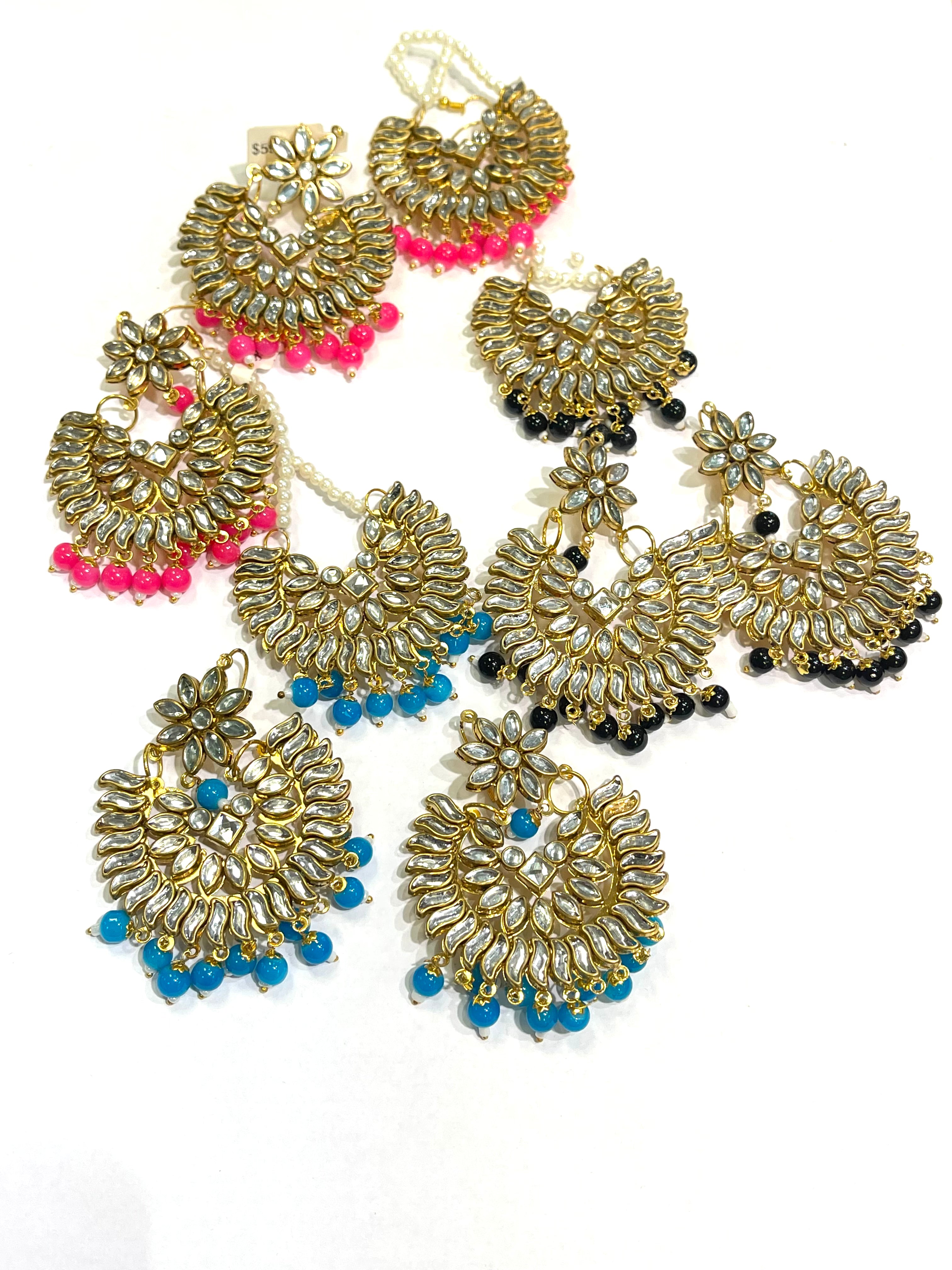 Kundan Earring and Tikka Sets