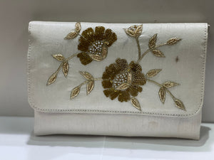 Silk Embroidered Clutch