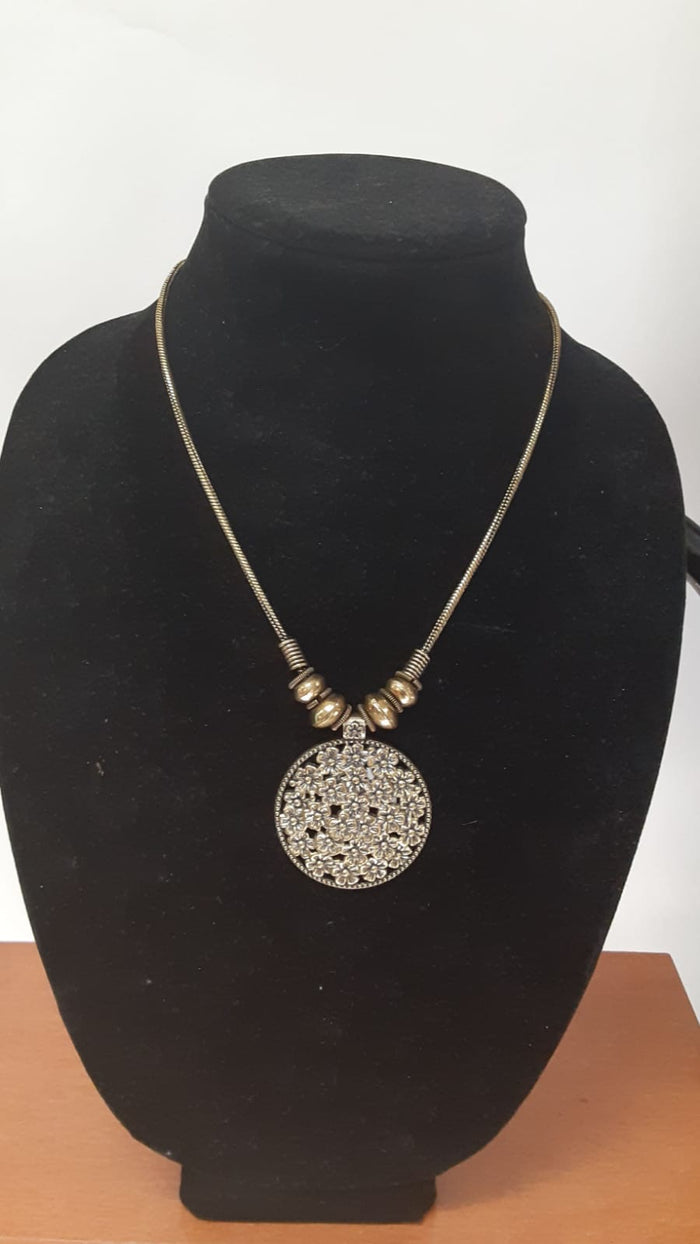 Oxidized pendant style Necklace