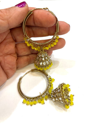 Sheesha Kundan Jhumki/Earring