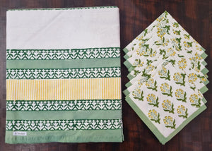 Cotton Table cover and Napkin set