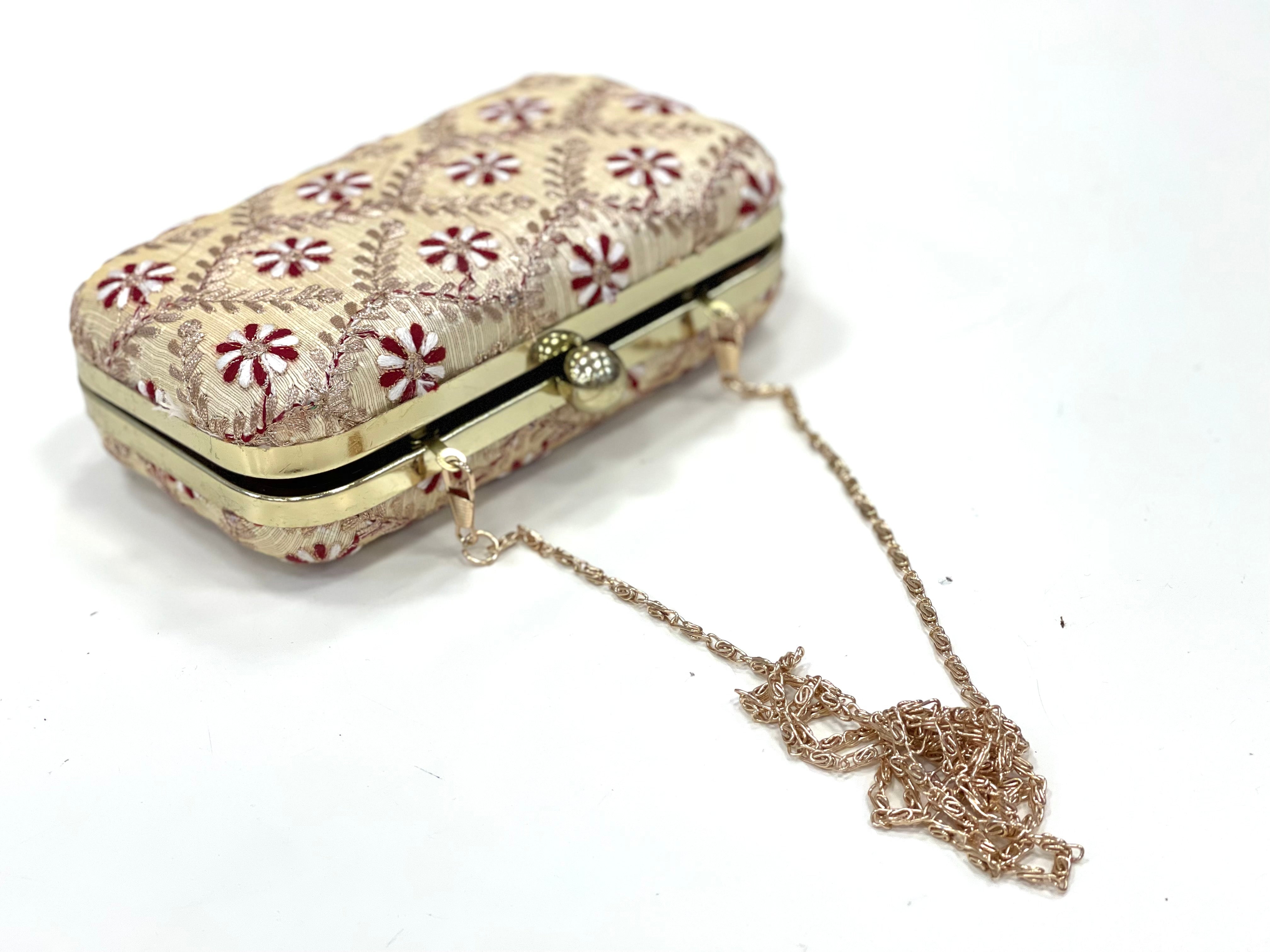 Silk Embroidered Clutch Bag